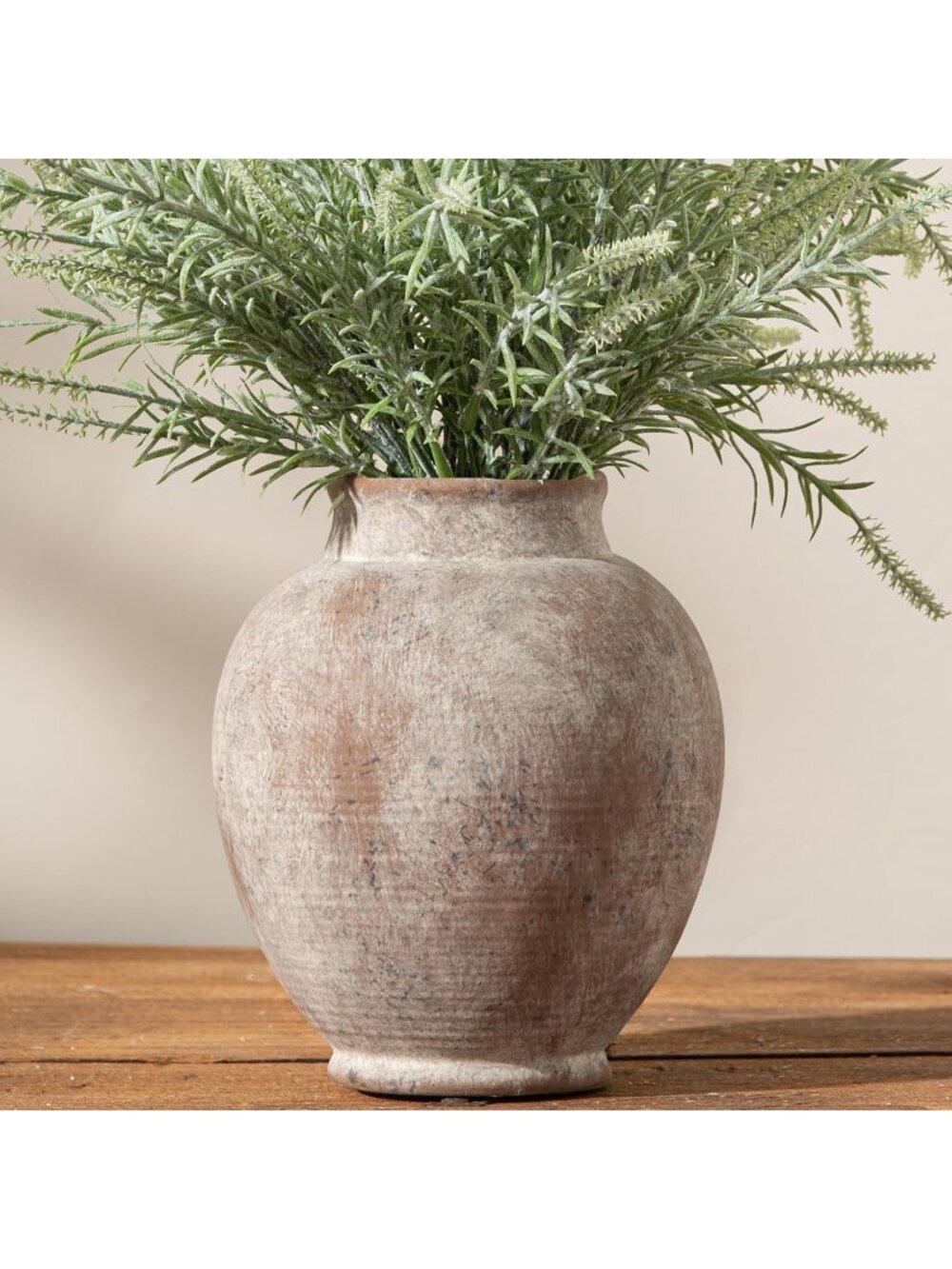 7.4 Inch Rustic Ceramic Flower Vases Pottery Farmhouse Bookshelf Home Decor